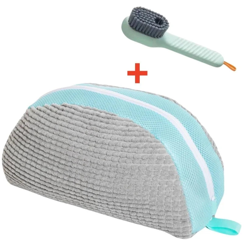 Shoe cleaning solution with brush and mesh bag. Prime Pick